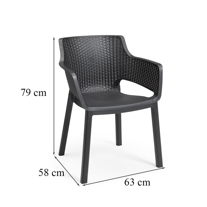 Romen 4+1 kerti bútor garnitúra szett kőris-grafit