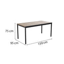 Porto 160 műanyag kerti asztal kőris