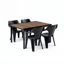 Carter 4+1 kerti bútor garnitúra szett dió-grafit