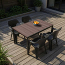 Carter 4+1 kerti bútor garnitúra szett dió-grafit