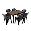 Carter 6+1 kerti bútor garnitúra szett dió-grafit