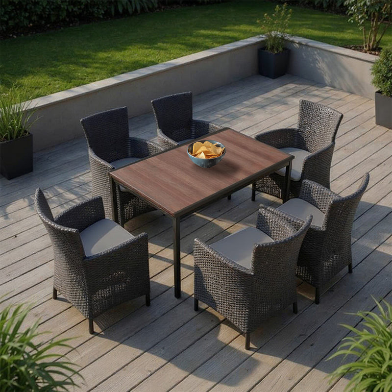 Nadia 6+1 kerti bútor garnitúra szett dió-grafit