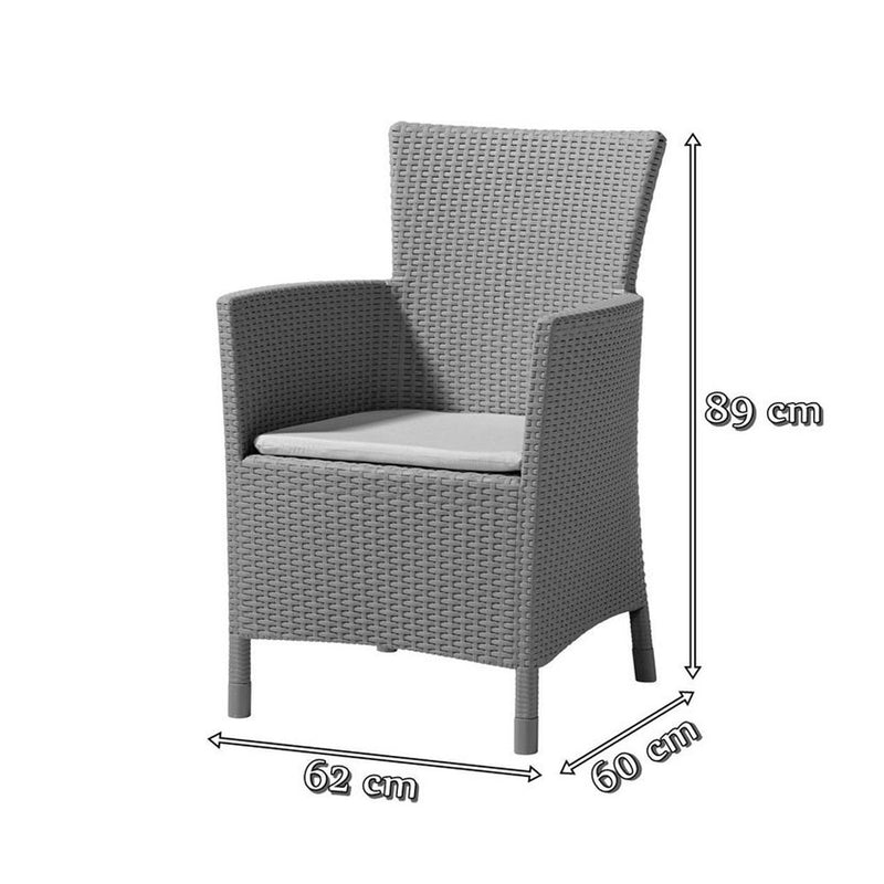 Nadia 6+1 kerti bútor garnitúra szett dió-grafit