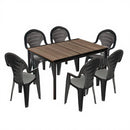 Lagos 6+1 kerti bútor garnitúra szett dió-grafit