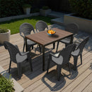 Lagos 6+1 kerti bútor garnitúra szett dió-grafit
