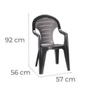 Lagos 6+1 kerti bútor garnitúra szett dió-grafit