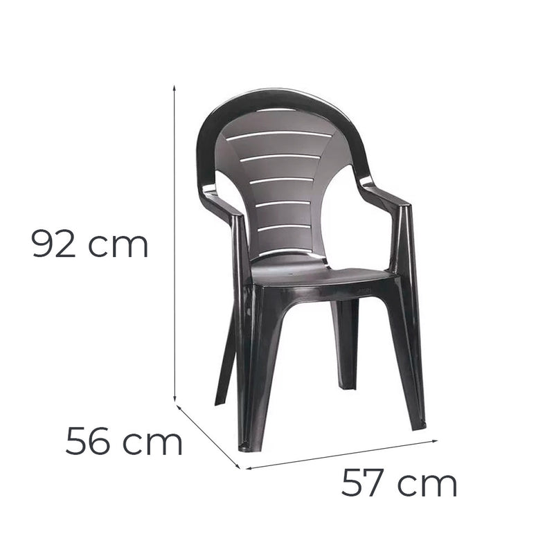 Lagos 6+1 kerti bútor garnitúra szett dió-grafit