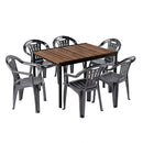 Rowen 6+1 kerti bútor garnitúra szett dió-grafit