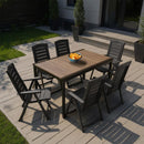 Portico 6+1 kerti bútor garnitúra szett dió-grafit