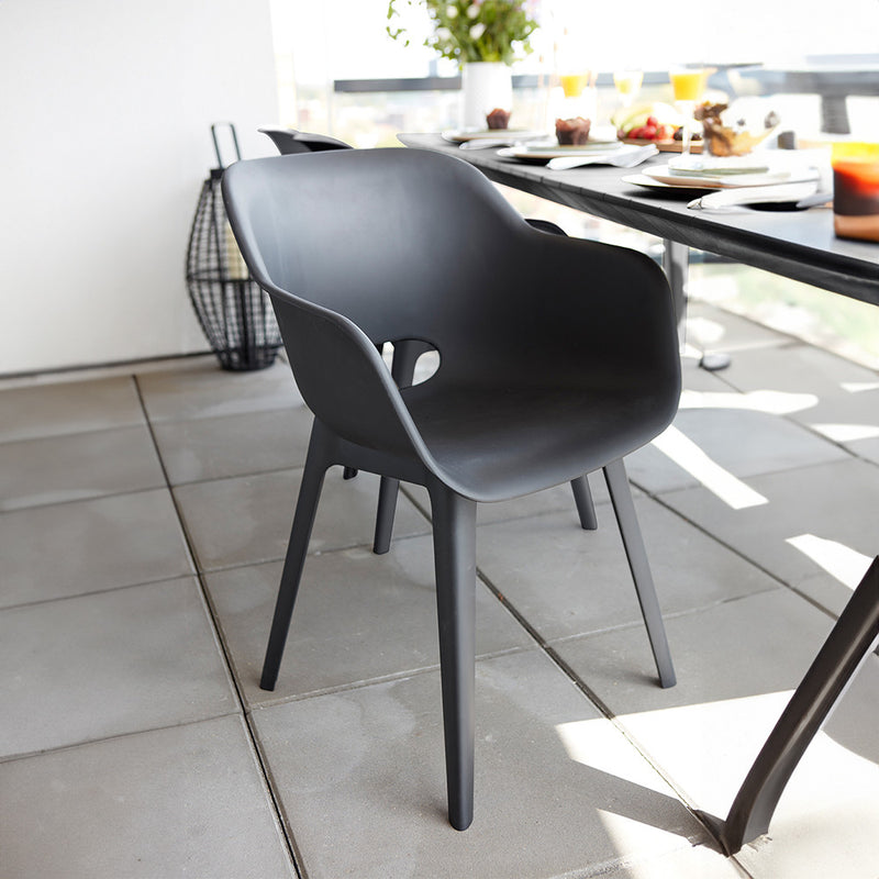 Flora 6+1 kerti bútor garnitúra szett dió-grafit