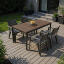 Amari 4+1 kerti bútor garnitúra szett dió-grafit