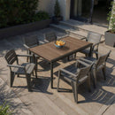 Amari 6+1 kerti bútor garnitúra szett dió-grafit