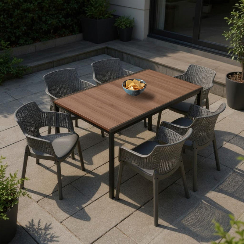 Romen 6+1 kerti bútor garnitúra szett dió-grafit