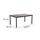 Porto 160 műanyag kerti asztal dió