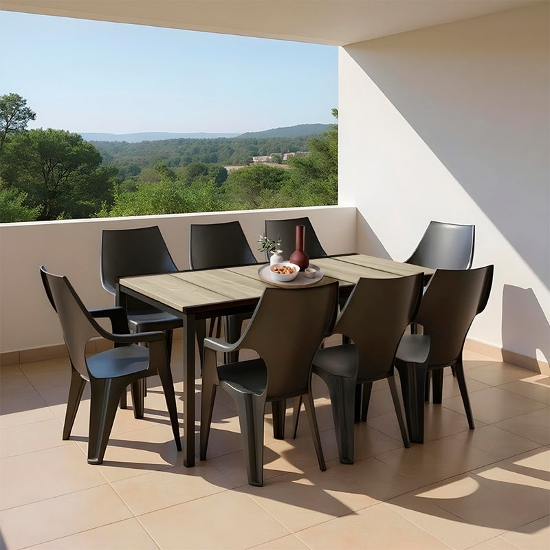 Parker Large 8+1 kerti bútor garnitúra szett kőris-grafit