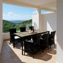 Nadia Large 6+1 kerti bútor garnitúra szett kőris-grafit