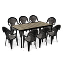 Lagos Large 8+1 kerti bútor garnitúra szett kőris-grafit