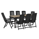 Portico Large 8+1 kerti bútor garnitúra szett kőris-grafit