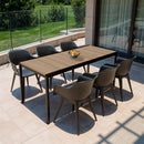 Flora Large 6+1 kerti bútor garnitúra szett kőris-grafit