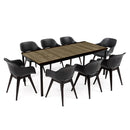 Flora Large 8+1 kerti bútor garnitúra szett kőris-grafit