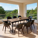 Flora Large 8+1 kerti bútor garnitúra szett kőris-grafit