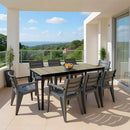 Amari Large 8+1 kerti bútor garnitúra szett kőris-grafit