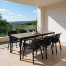 Romen Large 6+1 kerti bútor garnitúra szett kőris-grafit