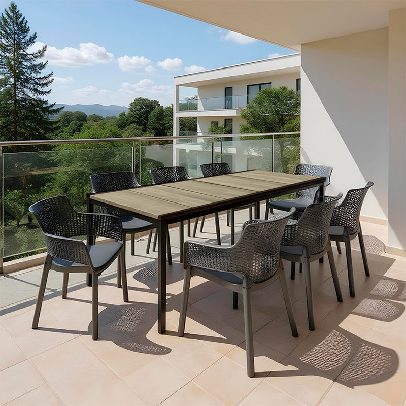 Romen Large 8+1 kerti bútor garnitúra szett kőris-grafit