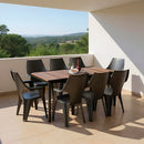 Parker Large 8+1 kerti bútor garnitúra szett dió-grafit