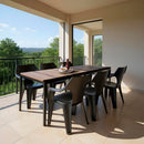 Carter Large 6+1 kerti bútor garnitúra szett dió-grafit