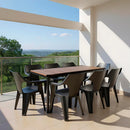 Carter Large 8+1 kerti bútor garnitúra szett dió-grafit