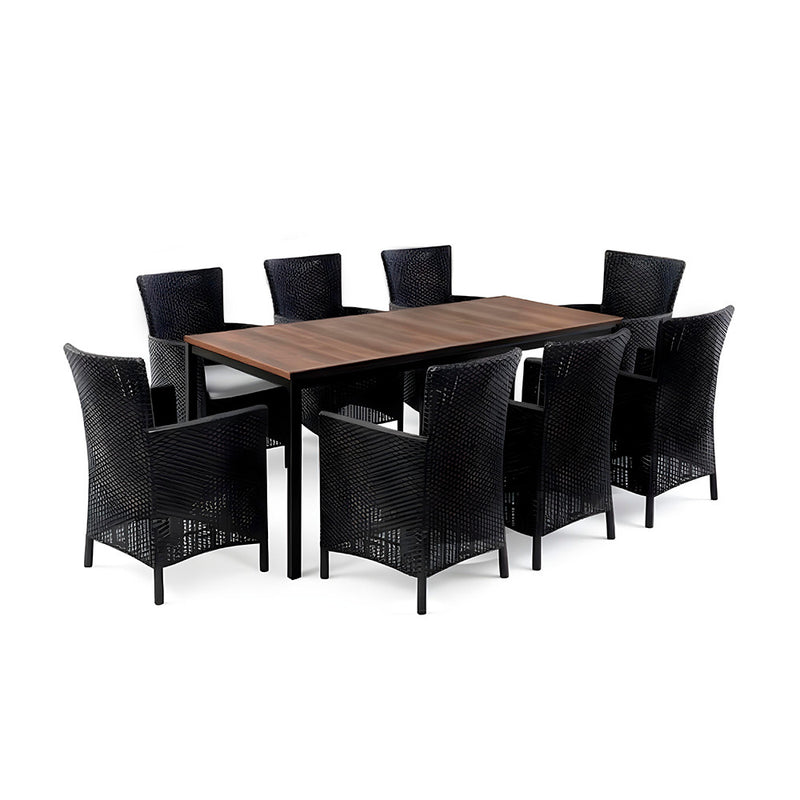 Nadia Large 8+1 kerti bútor garnitúra szett dió-grafit