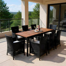 Nadia Large 8+1 kerti bútor garnitúra szett dió-grafit