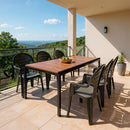 Lagos Large 6+1 kerti bútor garnitúra szett dió-grafit