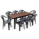 Rowen Large 8+1 kerti bútor garnitúra szett dió-grafit