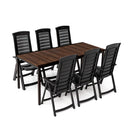 Portico Large 6+1 kerti bútor garnitúra szett dió-grafit