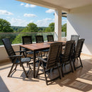 Portico Large 8+1 kerti bútor garnitúra szett dió-grafit