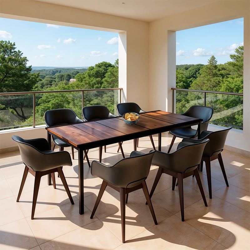 Flora Large 8+1 kerti bútor garnitúra szett dió-grafit