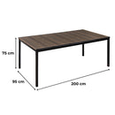 Amari Large 8+1 kerti bútor garnitúra szett dió-grafit