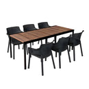 Romen Large 6+1 kerti bútor garnitúra szett dió-grafit