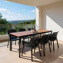 Romen Large 6+1 kerti bútor garnitúra szett dió-grafit