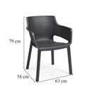 Romen Large 6+1 kerti bútor garnitúra szett dió-grafit