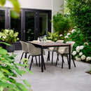 Porto 200 műanyag kerti asztal dió