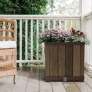 Deco szögletes műanyag virágláda 61 L dió
