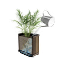 Deco szögletes magasított műanyag virágláda 74 L dió