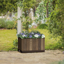 Deco tégla alakú műanyag virágláda 81 L dió