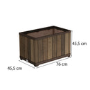 Deco tégla alakú műanyag virágláda 81 L dió