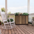 Deco tégla alakú magasítótt műanyag virágláda 100 L dió