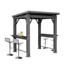 Kerti grill pavilon, pulttal, tetővel grafit