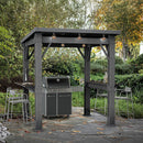 Kerti grill pavilon, pulttal, tetővel grafit